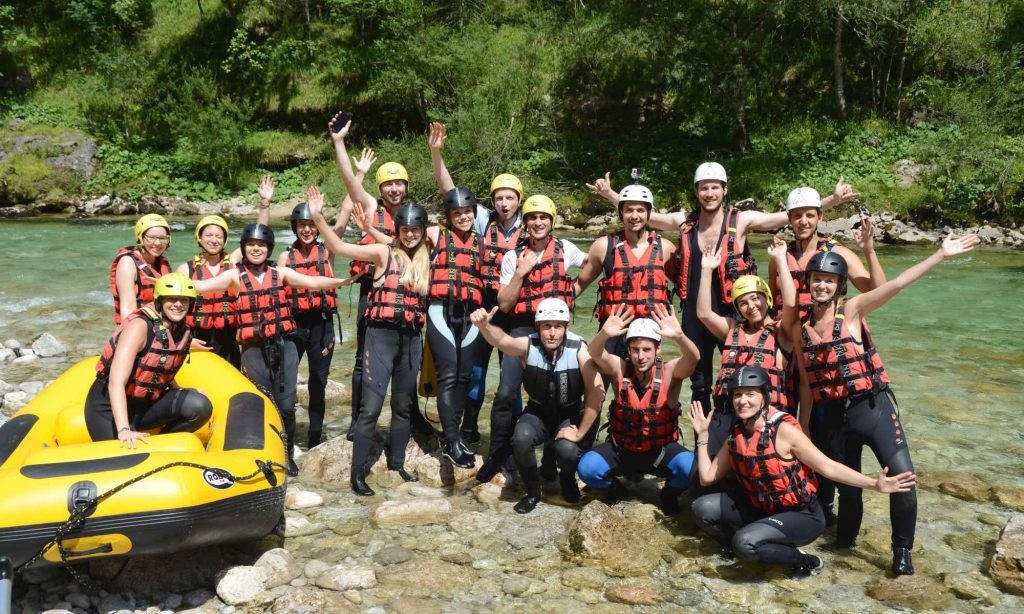 Rafting Teamevent auf der Salza in der Steiermark.