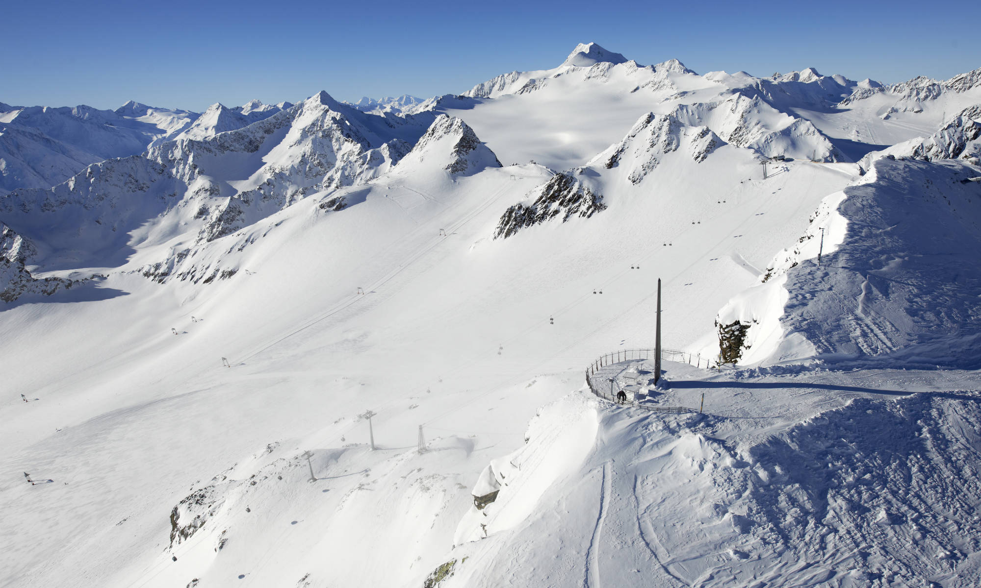 Dallo Schwarzen Schneid si gode di una fantastica vista sulle montagne più alte dell'Austria. 