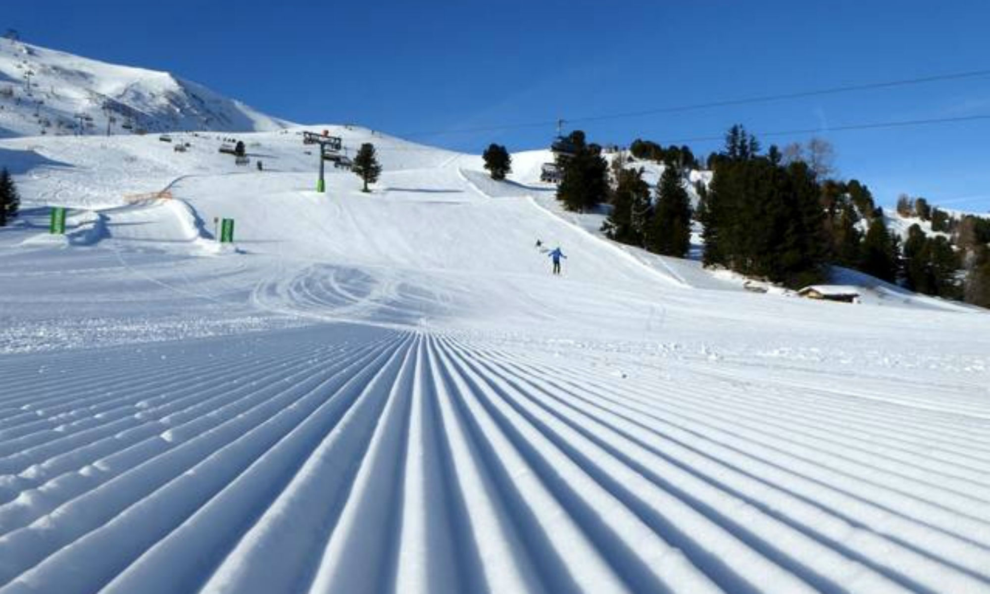 Perfekt präparierte Piste auf der Turracher Höhe.