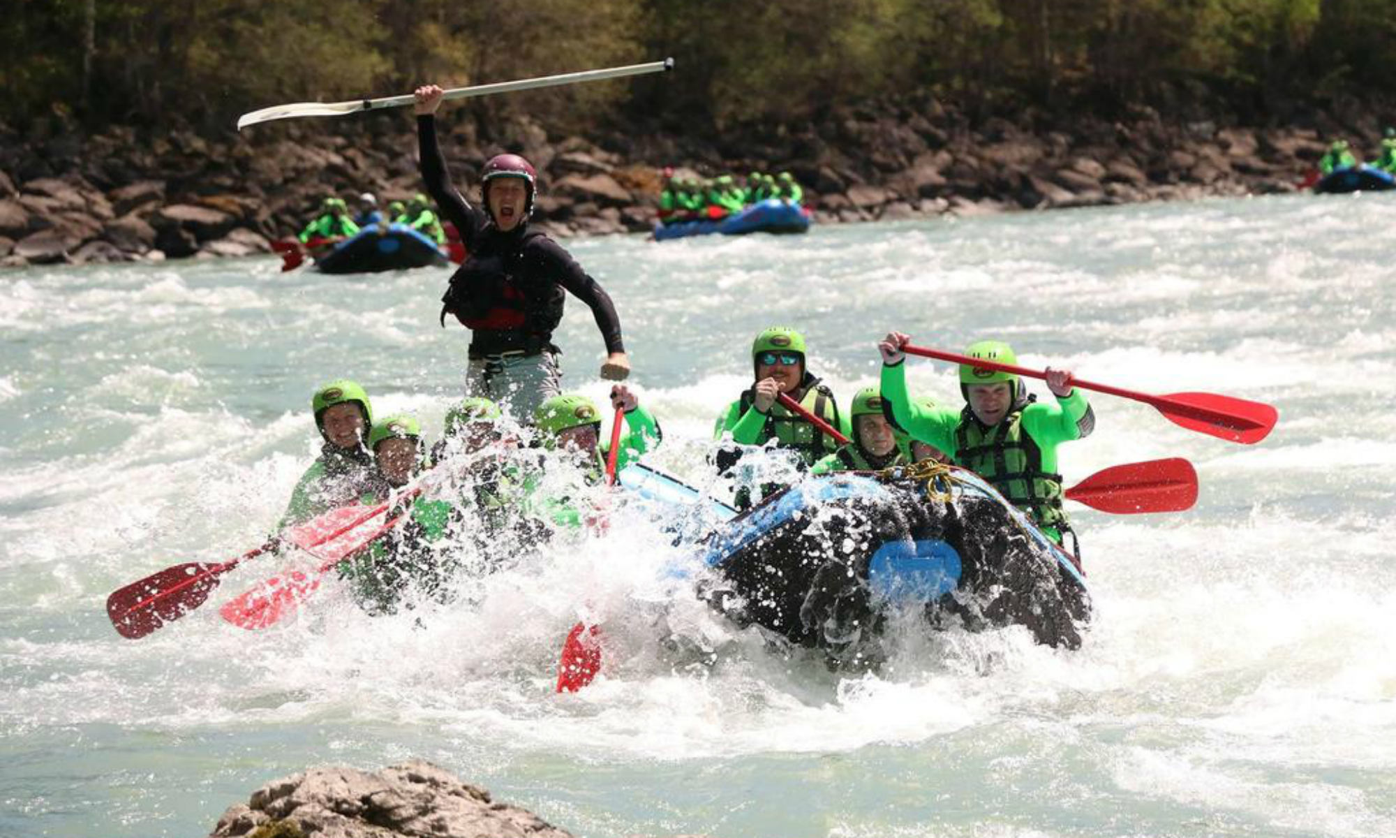 Eine Rafting Tour im Ötztal.