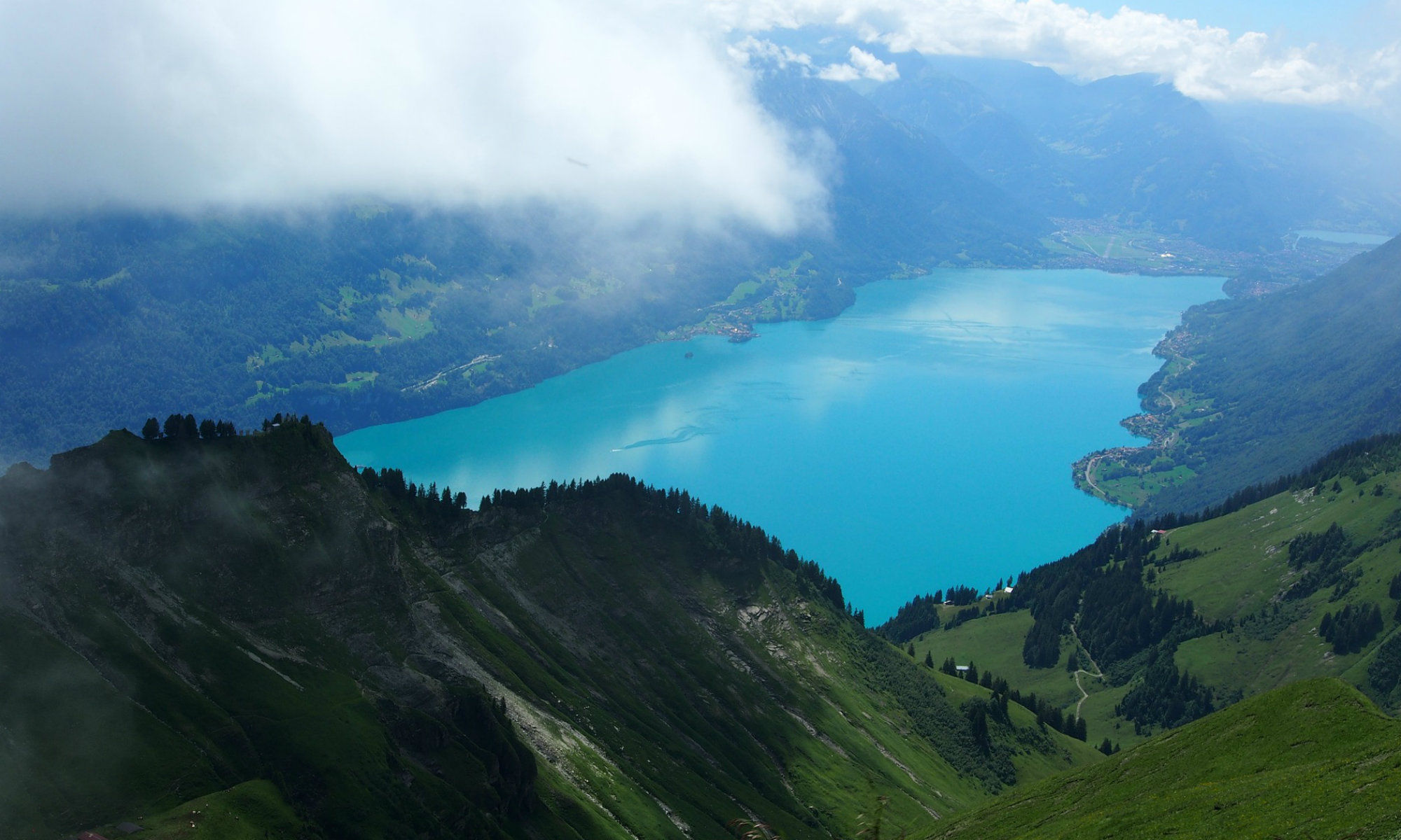 A view of Lake Thun in Switzerland