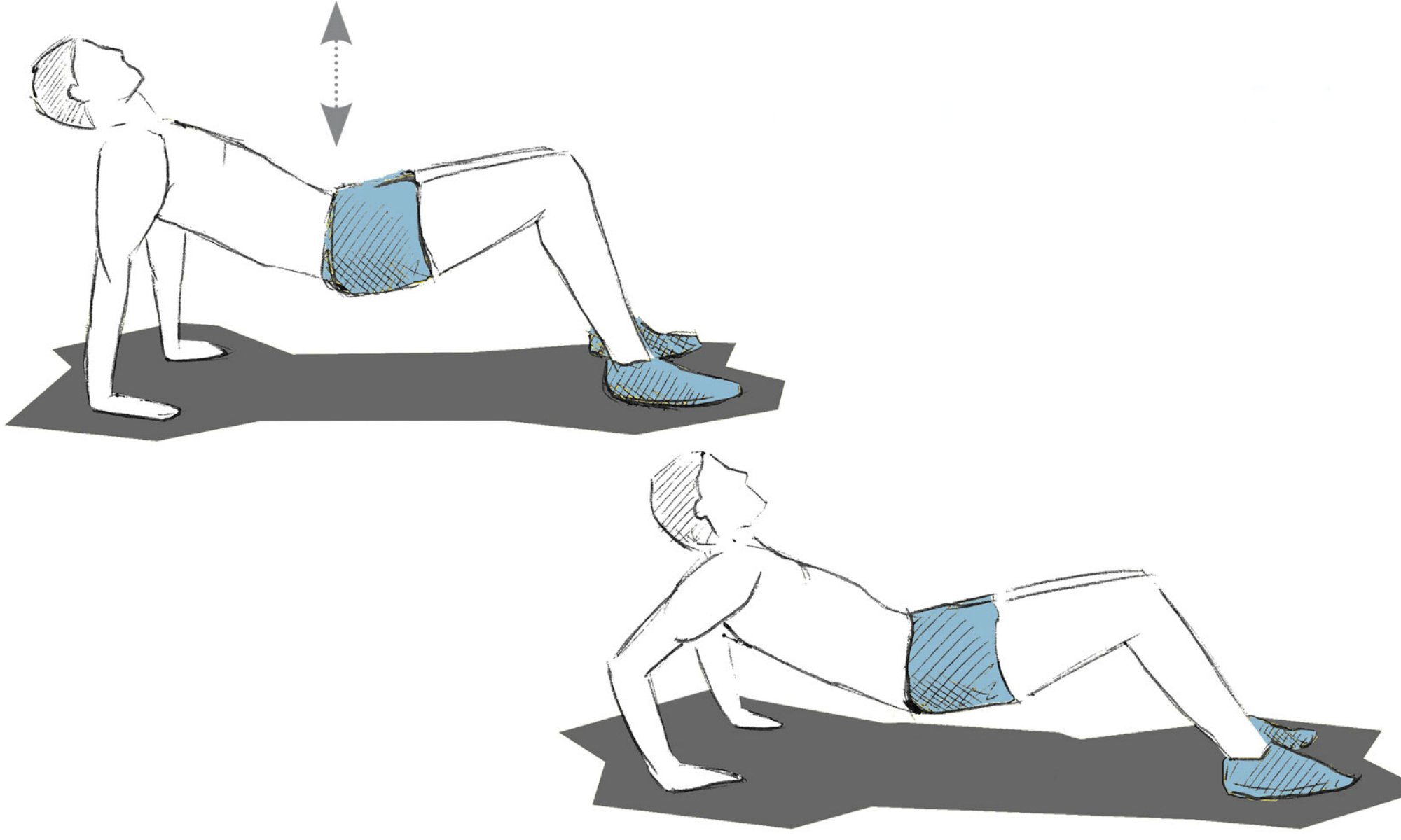 Reverse push-ups zijn erg effectief als je je bovenarmen sterker wilt maken.