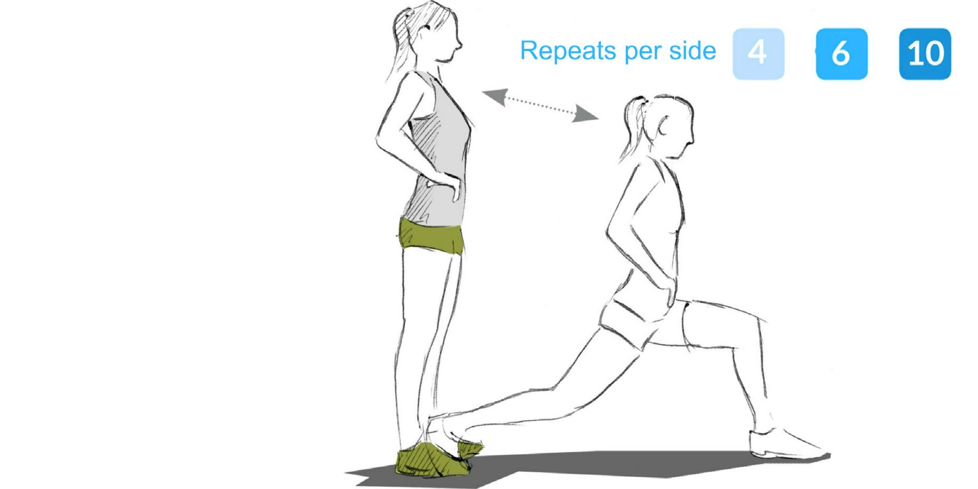 The single leg knee bend exercise.