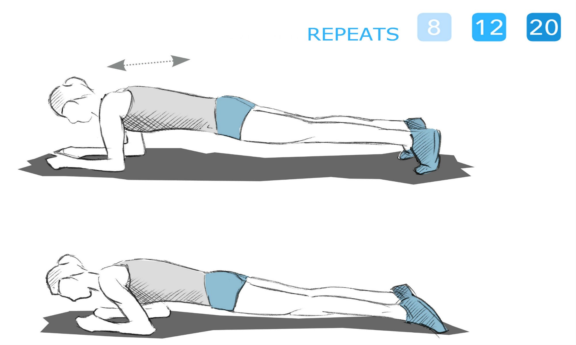 The forearm support exercise.