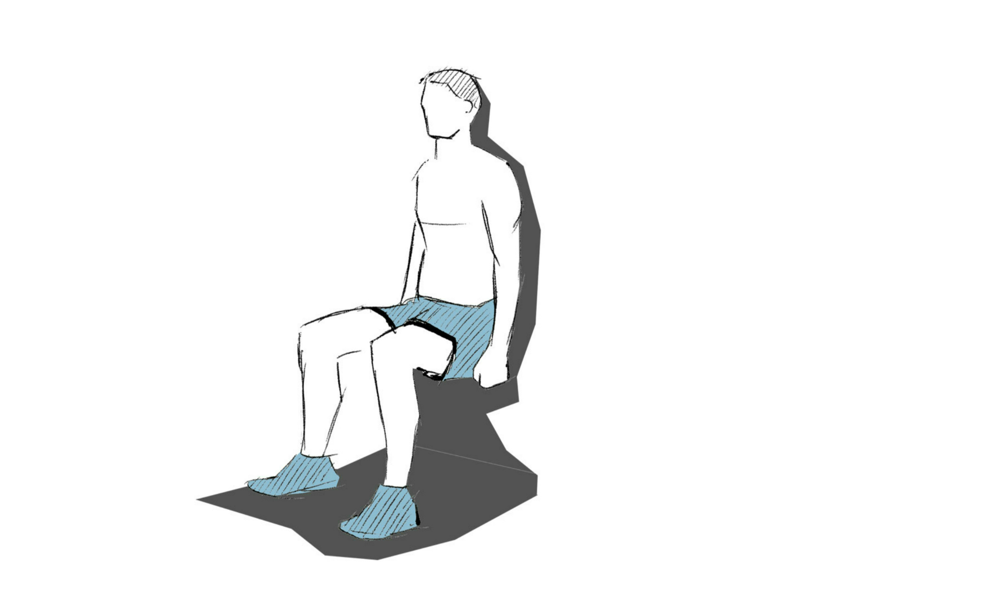 The wall squat exercise.