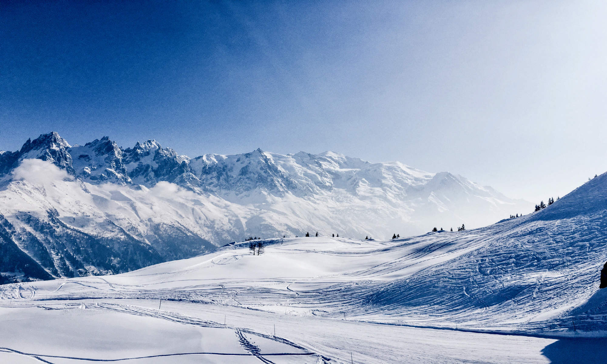 A stunning snowscape in Chamonix.