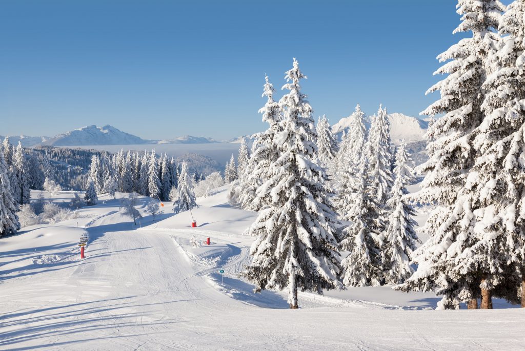 Learning to ski in Les Gets is particularly easy thanks to the slopes suitable for beginners and the ideal infrastructure for absolute beginners that can be seen in the picture.