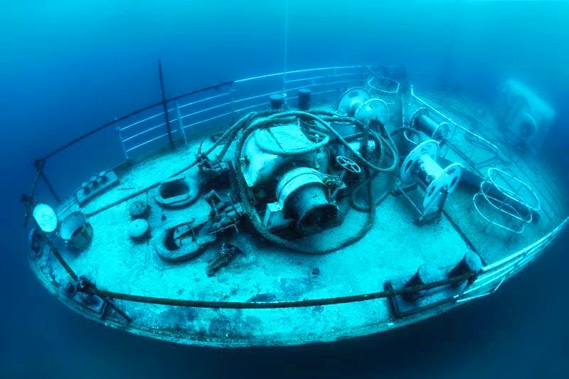 A wreck near Medulin can be seen in the photo.