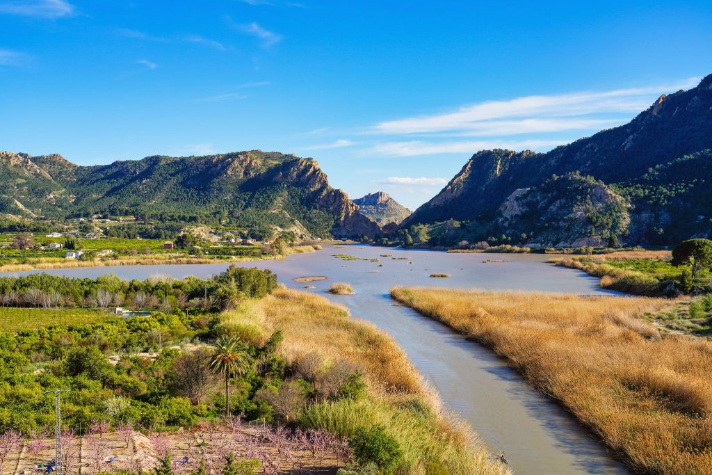 Eine Raftingtour auf dem Segura findet inmitten einer wunderschönen Landschaft statt.