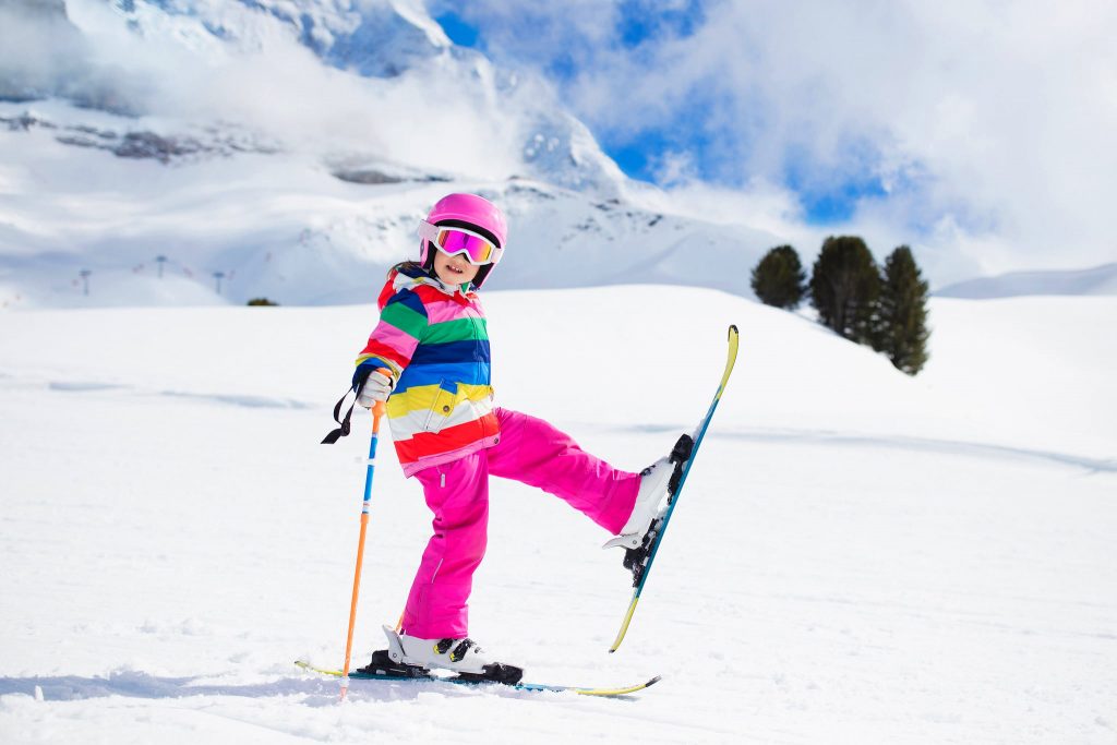 Even ski lessons for kids require the full skiing equipment.