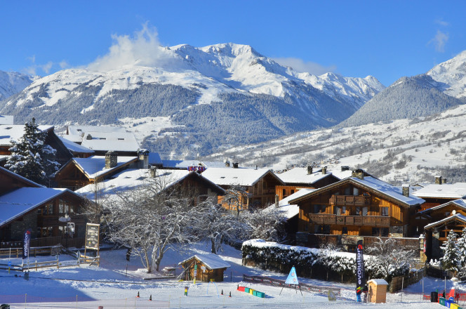La station de ski Les Coches vous offre une magnifique vue sur le Mont Blanc.