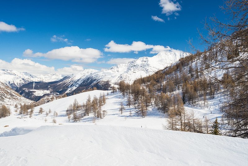La Rosière est un endroit idéal pour skier entre la France et l'Italie.