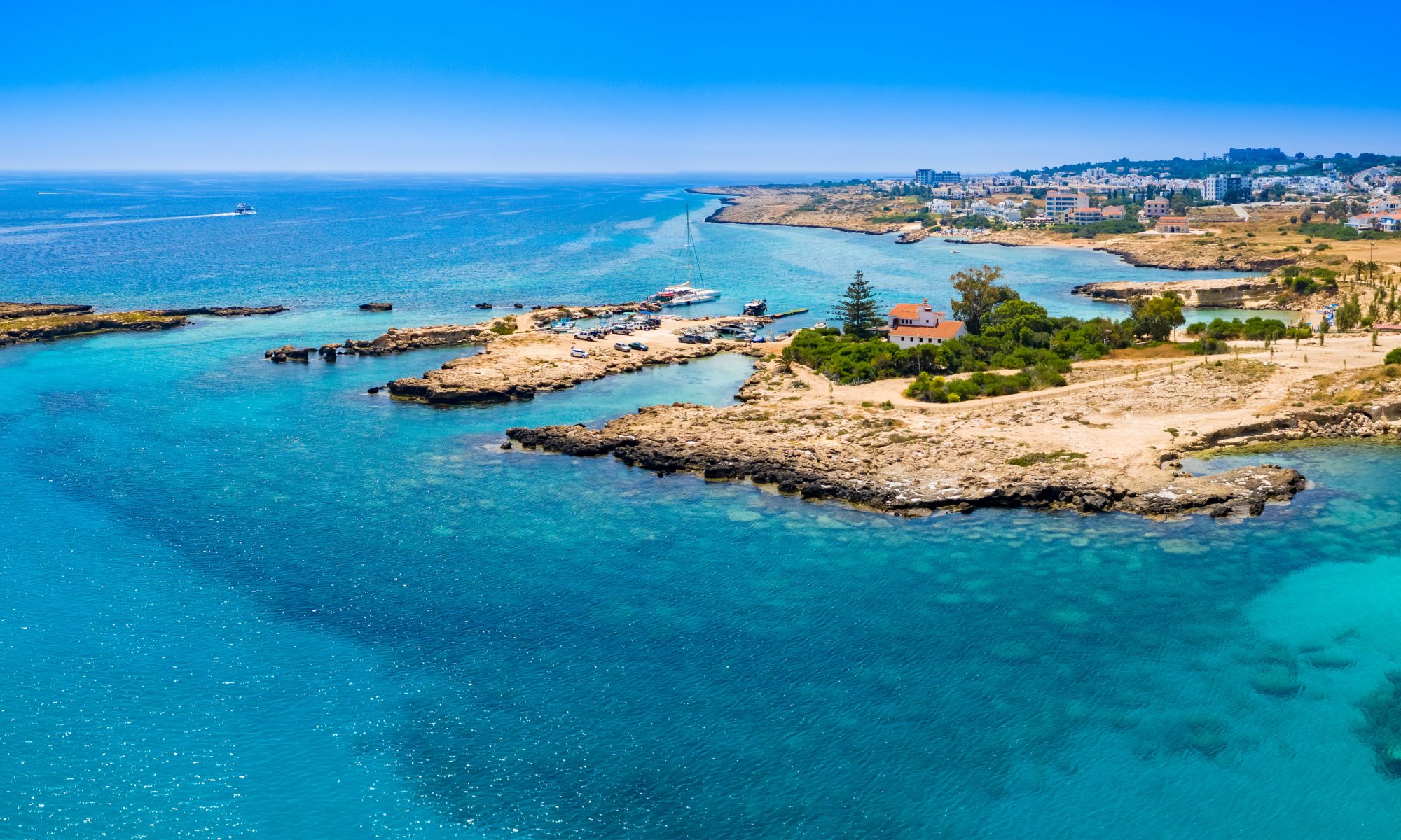 View of the coast of Cyprus where boat tour providers offer their excursions.